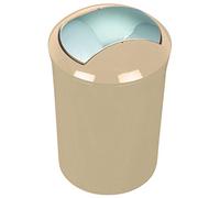 Spirella Design Push Pattumiera Sydney Bagno 5 Litri Coperchio Basculante Contenitore per Cosmetici Contenitore per rifiuti Beige