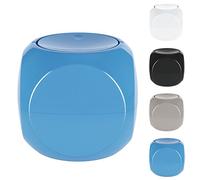 Spirella Dice Blue Abfalleimer, 1 L Pattumiera da Bagno, Blu, 14 x 14 cm