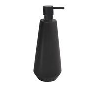 Spirella - Dispensador de Jabón Joshua en Gres 650 ml, Elegante y Práctico para su baño, Fácil de Rellenar y Usar, Perfecto para El Uso Diario, NegroNero