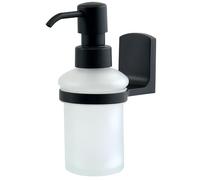 Spirella Dispenser di Sapone a Parete Vetro e Cromo Taku Trasparente e Nero