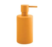 Spirella Dispenser di Sapone a Tubo Pompa in Acciaio Inossidabile - Dispenser di Sapone Liquido - Porcellana - 300 ML - Durevole e Robusto - Giallo Opaco