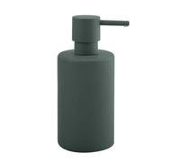 Spirella Dispenser di Sapone a Tubo Pompa in Acciaio Inossidabile - Dispenser di Sapone Liquido - Porcellana - 300 ML - Durevole e Robusto - Verde Scuro Opaco