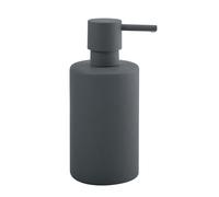 Spirella Dispenser di Sapone a Tubo Pompa in Acciaio Inossidabile - Dispenser di Sapone Liquido - Porcellana - 300 ML - Durevole e Robusto - Grigio Opaco