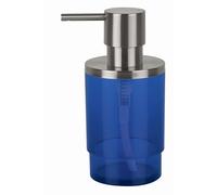 Spirella, Dispenser di Sapone in Acrilico Trasparente, Design Elegante e Moderno, Ideale per Il Bagno, Blu Navy, Dimensioni Standard, Accessorio per Il Bagno