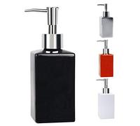 Spirella Dispenser di Sapone in Ceramica Nera Quadro