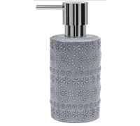Spirella Dispenser di Sapone in Porcellana a Rilievo Grigio