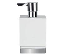 Spirella Dispenser di Sapone in Porcellana Bianca e Argento Roma