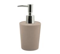 Spirella Dispenser di Sapone Takeo” - con Dispenser colorato in Acciaio Inossidabile - Dispenser per lozioni - 400 ML - Fibre di bambù Naturali ecologiche - Tortora