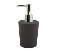 Spirella Dispenser di Sapone Takeo - con Dispenser colorato in Acciaio Inossidabile - Dispenser per lozioni - 400 ML - Fibre di bambù Naturali ecologiche - Antracite/Grigio Scuro