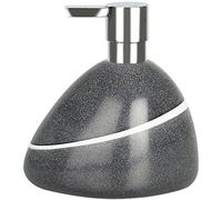 Spirella Dispenser per Sapone Liquido Etna” Dispenser per lozioni in poliresina con dosatore in ABS Cromato capacità 400 ML Grigio