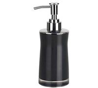 Spirella Dispenser per Sapone Liquido Sydney Dispenser per lozione acrilica con dosatore in Acciaio Inossidabile capacità 200 ML (ØxH): 7 x 18,5 cm - Nero