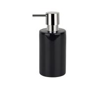Spirella Dispenser per Sapone Liquido Tube Dispenser per lozioni in Ceramica con Dispenser in ABS Cromato capacità 300 ML (ØxH): 7 x 16 cm - Nero