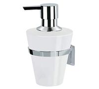 Spirella Dispenser Sapone Fissare Porcellana e Acciaio Cromato Max Light Bianco