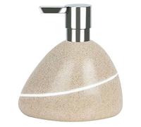 Spirella Dispenser Sapone Liquido “Etna” Dispenser Lozione in Poliresina con Dosatore in ABS Cromato capacità 400 ML Sabbia