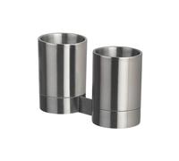 Spirella Doppia Tazza Fissa Cromata Acciaio Inox Grigio NYO