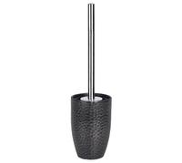 Spirella, Elegante e Moderno scopino per WC in Ceramica Goffrata, Ideale per Un Bagno Elegante e Funzionale, Nero, Misura Standard, Accessorio per WC