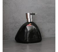 Spirella ETNA Shiny Nero/Nero Seifenspender. Splendente Terraglia Massiccio