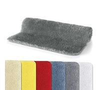 Spirella - Fino Tappetino da Bagno in Microfibra, Antiscivolo, Asciugatura Rapida, Pelo Lungo 25 mm, Lavabile in Lavatrice + Asciugatrice - 60 x 90 cm - Grigio