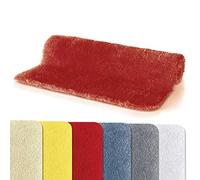 Spirella - Fino Tappetino da Bagno in Microfibra, Antiscivolo, Asciugatura Rapida, Pelo Lungo 25 mm, Lavabile in Lavatrice + Asciugabile in asciugatrice - 60 x 90 cm - Rosso