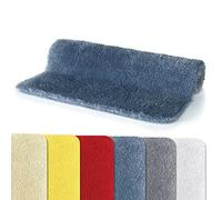 Spirella - Fino Tappetino da Bagno in Microfibra, Antiscivolo, Asciugatura Rapida, Pelo Lungo 25 mm, Lavabile in Lavatrice + Asciugatrice - 40 x 60 cm - Blu