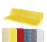 Spirella - Fino Tappetino da Bagno in Microfibra, Antiscivolo, Asciugatura Rapida, Pelo Lungo 25 mm, Lavabile in Lavatrice + Asciugatrice - 50 x 80 cm - Giallo