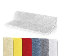 Spirella - Fino Tappetino da Bagno in Microfibra, Antiscivolo, Asciugatura Rapida, Pelo Lungo 25 mm, Lavabile in Lavatrice + Asciugatrice - 70 x 120 cm - Grigio