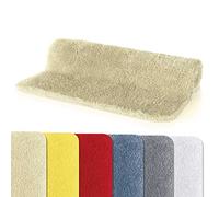 Spirella - Fino Tappetino da Bagno in Microfibra, Antiscivolo, Asciugatura Rapida, Pelo Lungo 25 mm, Lavabile in Lavatrice + Asciugabile in asciugatrice - 70 x 120 cm - Beige