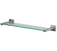 Spirella - Mensola cromata Opaca Collezione Nyo, 40 x 14,5 x 4,5 cm, Vetro di Sicurezza, 40 x 14,5 x 4,5 cm