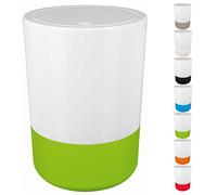 Spirella Moji Bagno Serie Savona - Pattumiera da Bagno con Coperchio Basculante, in plastica, 5,5 Litri, Colore: Verde