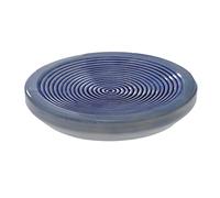 Spirella Portasapone Effetto Pietra Decorativo Bagno Porta Sapone Mykonos Dimensioni: 12 x 2 x 2 cm - Bianco Blu, Ceramica