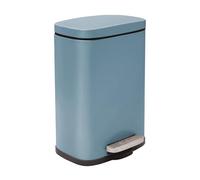 Spirella Pattumiera a Pedale 5 Litri in Acciaio Inox con Chiusura rallentata e Contenitore Interno in plastica Akira pattumiera da Bagno con Freno a Caduta Blu Opaco