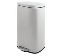 Spirella Cubo de pedal Acero AKIRA 50L Blanco Mate
