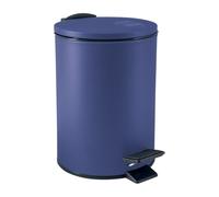 Spirella Adelar - Pattumiera da 3 litri, in acciaio inox, con abbassamento automatico e secchio interno, chiusura delicata, opaco, blu scuro