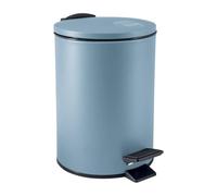 Spirella, Pattumiera a Pedale in Acciaio, Modello Adelar, Meccanismo di Chiusura Lenta, Il Coperchio Si Chiude Delicatamente e Silenziosamente, Rivestimento Anti-Impronte, Blu Acciaio, 5 Litri