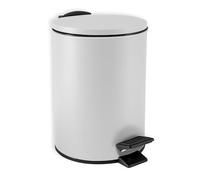 Spirella SP2279 Pattumiera 3L da Bagno Collezione Adelar, Acciaio Inossidabile, Bianco, 16,8x16,8x25
