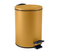 Spirella Adelar, Pattumiera da 5 litri, in acciaio inox con abbassamento automatico e secchio interno, colore: giallo opaco