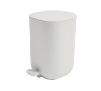 SPIRELLA - Pattumiera Akato 3L - Bianca - 16,4 x 21,5 x 23,4 cm - Coperchio a Pedale - Perfetta per Cucina e Bagno - Design Compatto e Pratico