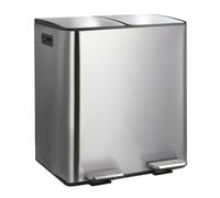 Spirella Aliya, Pattumiera a pedale a pedale, in acciaio inox, 40 L (2 x 20 L) spazzolata