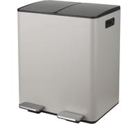 Spirella - Pattumiera Differenziata da Cucina con Pedale 40L (2x20L) - Modello Aliya - Acciaio Inox Spazzolato - Coperchio Soft-Close - Secchi Estraibili - Maniglie Laterali - Talpa Opaco