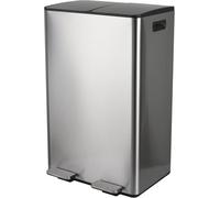 Spirella - Pattumiera Differenziata da Cucina con Pedale 60L (2x30L) - Modello Aliya - Acciaio Inox Spazzolato - Coperchio Soft-Close - Secchi Estraibili - Maniglie Laterali - Acciaio Inossidabile