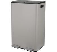 Spirella Pattumiera a Pedale da Cucina Selezione selettiva in Acciaio Aliya 60L (2x30L) Tortora Opaco