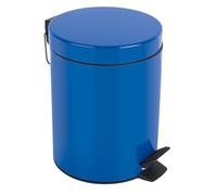 Spirella Pattumiera Sydney in Metallo da 3 o 5 Litri con Contenitore Interno in Plastica Riciclata per Bagno, Pattumiera a Pedale, Blu
