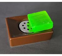 Spirella Piattino Portasapone Quadro Marrone Terraglia Con Lucido Superficie