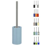 Spirella Porta scopino Porta scopino “Tube” Set WC da appoggio in Ceramica e Acciaio Inox Azzurro