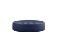 Spirella Portasapone Decorativo Effetto Pietra per Bagno - Dimensioni: 11 x 11 x 3 cm - Blu Opaco