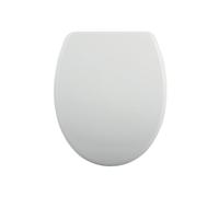 Spirella Sanitop-Wingenroth Sedile WC ovale con funzione di sgancio rapido e chiusura ammortizzata Sedile WC antibatterico in Duroplast e rimovibile in acciaio inox Bianco