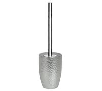 Spirella Scopino per WC in Ceramica Martellata Darwin, Argento