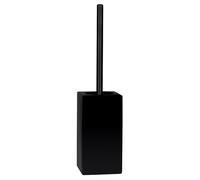 ACCESSORI BAGNO NERO QUADRO-MATT PORTASAPONE PORTASPAZZOLINI DISPENSER SCOPINO