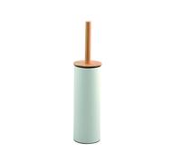 Spirella Scopino per WC Supporto in Acciaio e bambù Adonis Bianco Opaco - Setole in Silicone Resistente