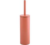 Spirella, Scopino WC con Supporto in Acciaio, Modello Akira, Testina Intercambiabile e Solido Vaso in Acciaio, con Contenitore Igienico, Scopino Chiuso, da Terra, Terracotta, Rosso
